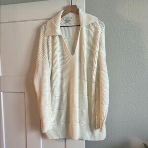 NWOT Ava & Viv White Knit Sweater